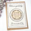 Wooden Magnetic Save The Date Floral Wildflower Wedding Invites with Cards