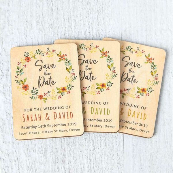 Wooden Magnetic Save The Dates
