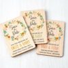 Roses Wooden Floral Save The Date Fridge Magnets Natural Autumn Flower Garland