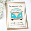 Wooden Camper Van Beach Theme Magnetic Save The Dates, Abroad Destination Travel Themed Wedding Invites with Cards