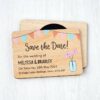 Wooden Magnetic Save The Dates, Quirky, Unique & Unusual Wedding Invitations