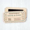 Wooden Save The Date Ticket Fridge Magnets, Vintage Novelty Plane Train Wedding Invites, Quirky, Unique & Unusual Blue
